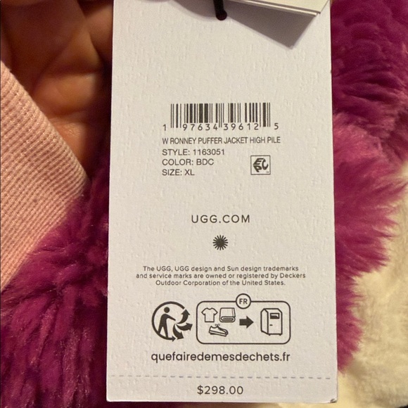UGG Ronney Puffer Jacket Women XL NWT $298 - Picture 8 of 8